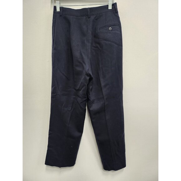 Vintage L.L Bean Dress Pants Womens Size 6 Petite Navy Wool Old Money Preppy - Picture 6 of 7